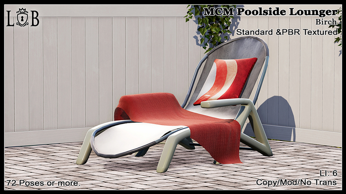 ~L:B~ MCM Poolside Lounger - Birch 