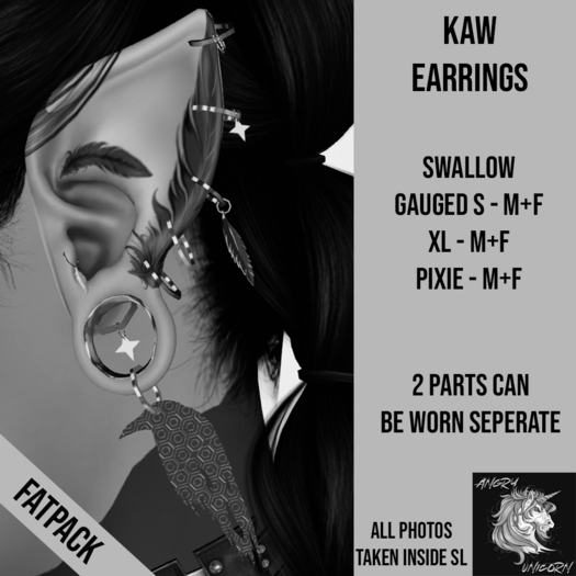 DEMO - Angry Unicorn - Kaw Earrings