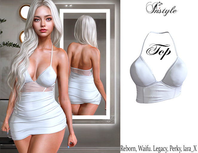 InStyle- Top Jesse White// Reborn, Waifu. Legacy, Perky, laraX