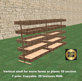 Vertical shelf for worm farms or plants 10 section. Copyable