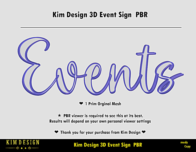 Kim Design 3D Event Sign PBR
