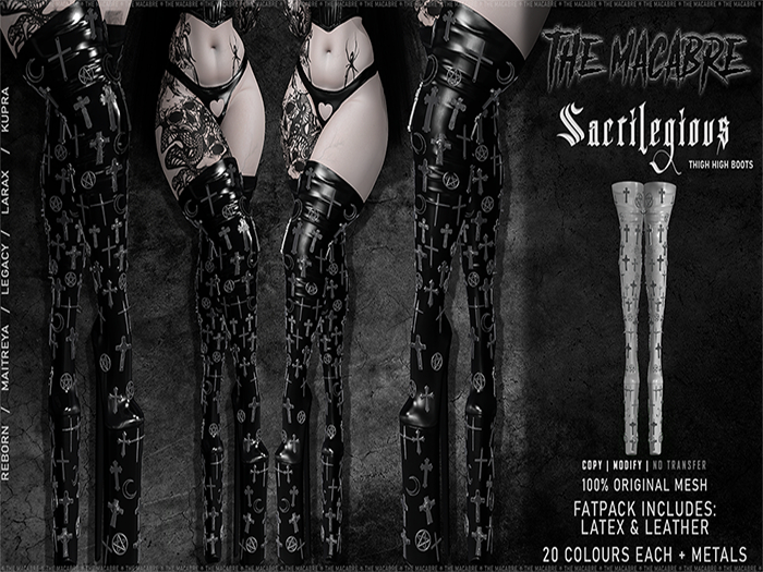 {The Macabre} Sacrilegious Boots FATPACK
