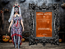 ⭐ Madame Meurtos,Day of the Dead,Complete Costume Set, Halloween Costume,All included, Complte Costume Set 