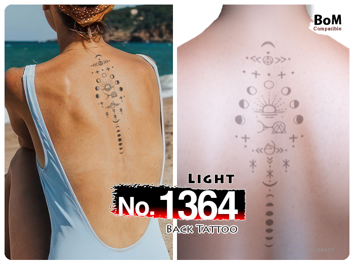 (Back Tattoo) No.1364 Light