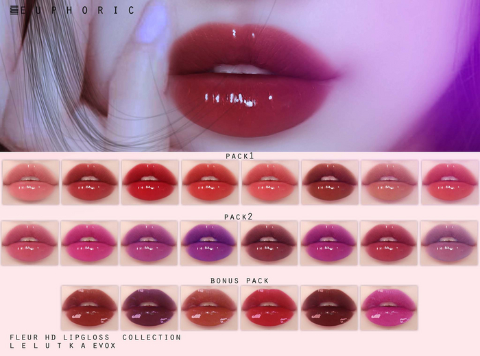 E U P H O R I C .  Fleur HD Lipgloss .LeL EvoX Pack 1