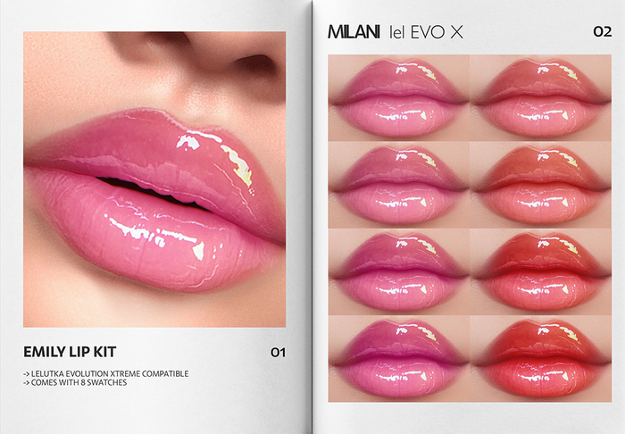 MILANI - "EMILY" LIP KIT / FATPACK