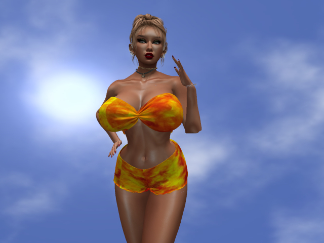 KOKO'S CLOSET BOOTY SHORTS & TOP FIRE