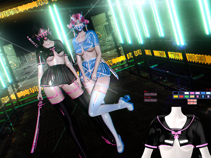 YaYa*Cyber Sailor Suit Top//Black