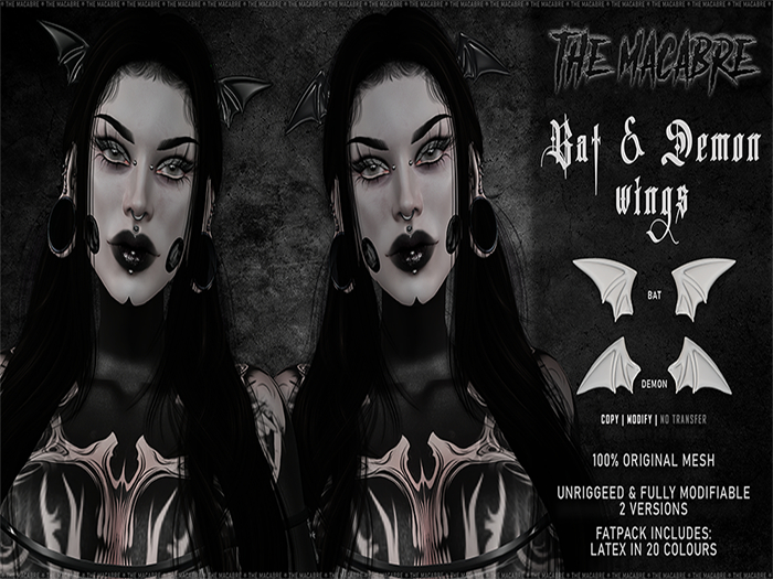 {The Macabre} Bat & Demon Wings FATPACK