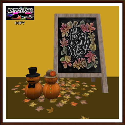 Autumn -  Leaves Chalkboard