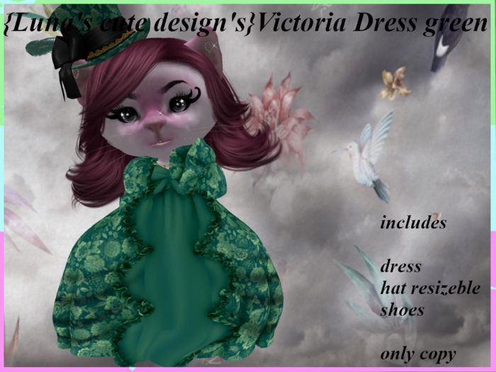 {Luna's cute design's}Victoria Dress green