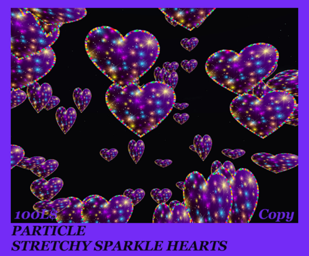 PARTICLE STRETCHY SPARKLE HEARTS 