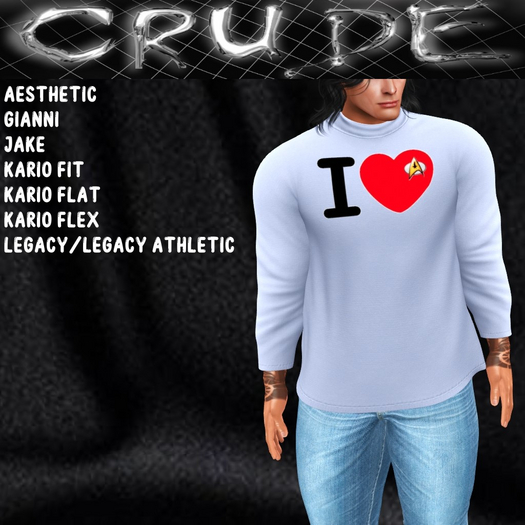 I Love (heart) Star Trek Men's Turtle (MTN) <Wear Me>