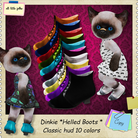 Dinkie helled boots classic 10 colors hud