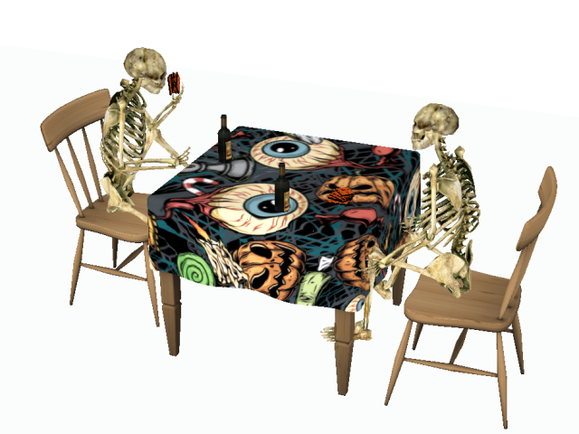 Halloween Skeleton Cards Decor