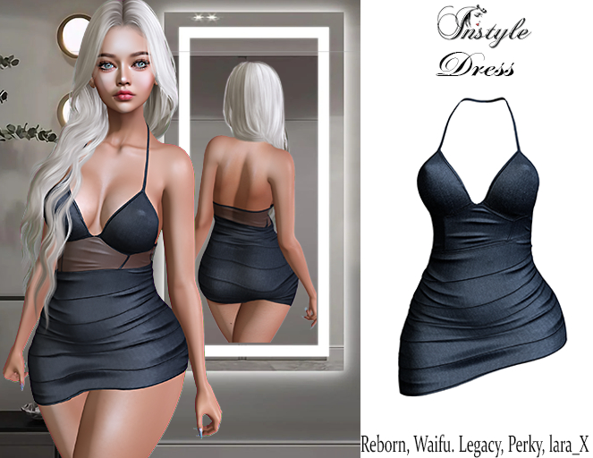 InStyle- Dress Jesse Black// Reborn, Waifu. Legacy, Perky,laraX