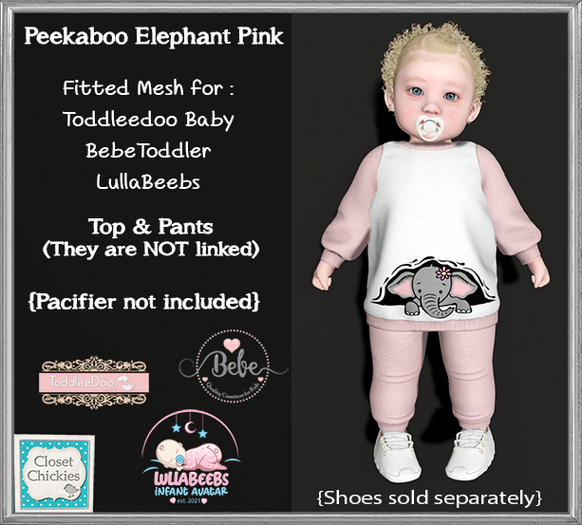 *CC* Peekaboo Elephant Pink  (TDB/BBT/LL) add me