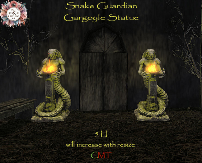 *LKK* Snake Guardian Gargoyle Statue 
