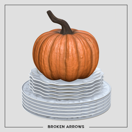 BROKEN ARROWS - Pumpkin Farm -Pile Plates & Orange Pumpkin