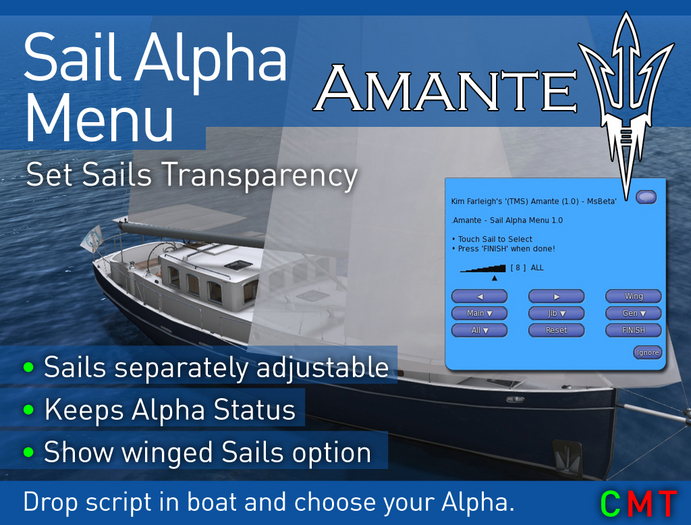 Amante - Sail Alpha Menu