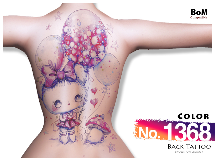(Back Tattoo) No.1368 Color