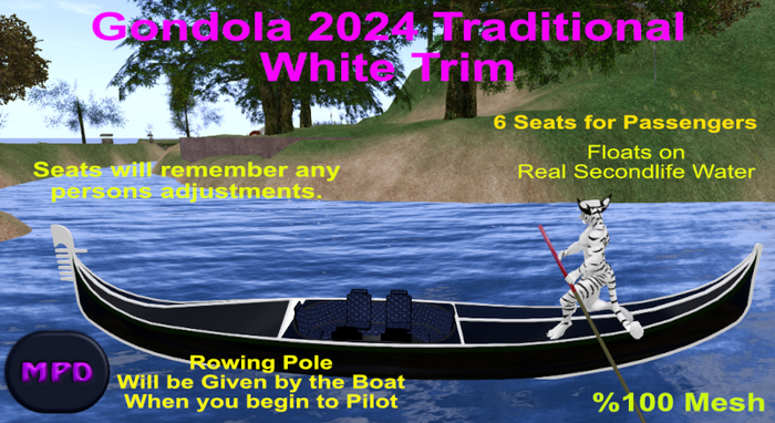 MPD Gondola 2024 White Trim - Small Texture Defect