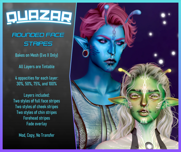 QUAZAR - Rounded Face Stripes