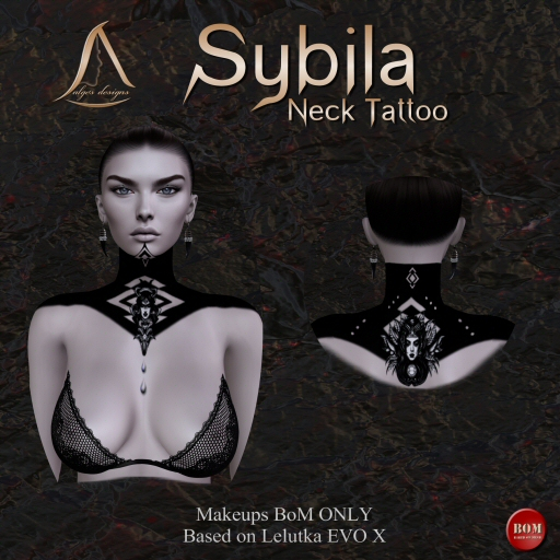 Neck Tattoo Sybila by Alge's Designs