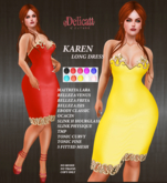 DELICATT COUTURE - KAREN LONG DRESS .