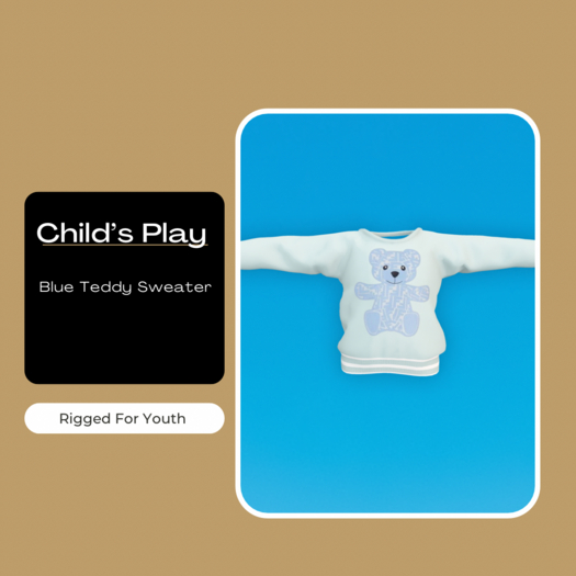 Child’s Play: Blue bear Sweatshirt