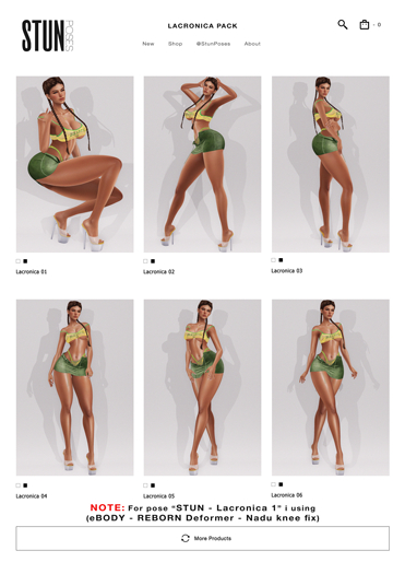 STUN - Pose Pack Collection Bento 'Lacronica' #242