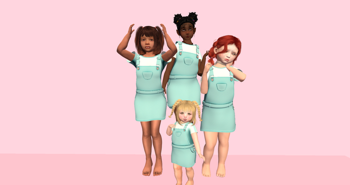 *SS* Sky Overalls Skirt BeBe Toddler