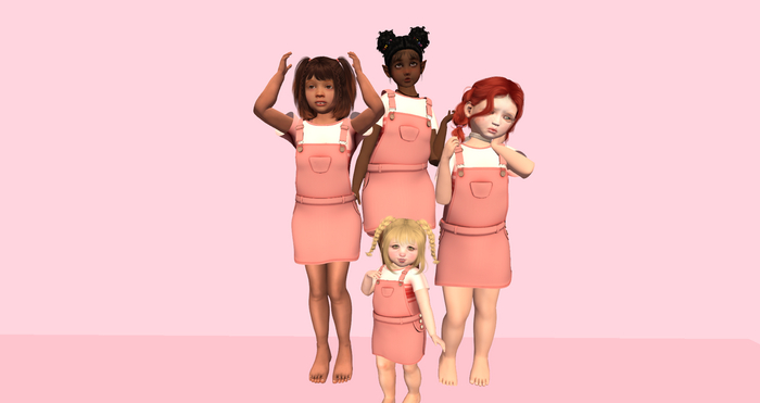 *SS* Red Overalls Skirt Tweeneedoo