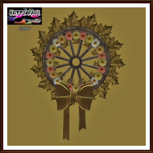 Autumn - Resizable Old Wheel Wreath 3