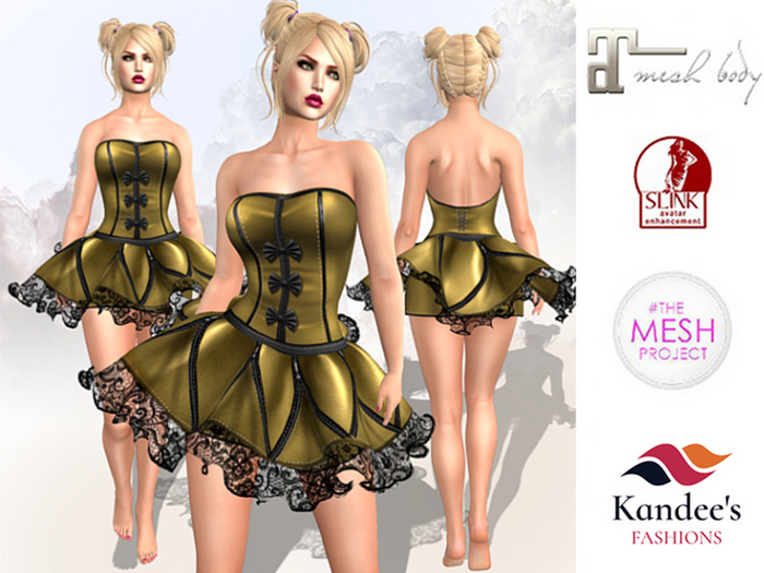 Gold Baby Doll Dress V2