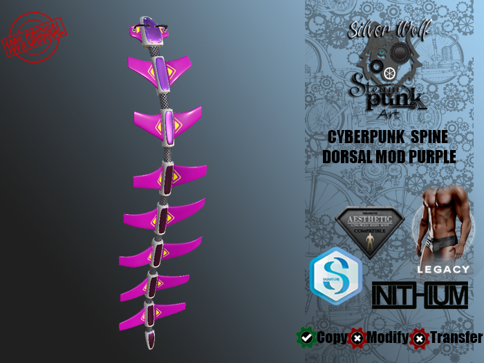 SW - Cyberpunk Spine Dorsal Mod Icarus Purple (Box)