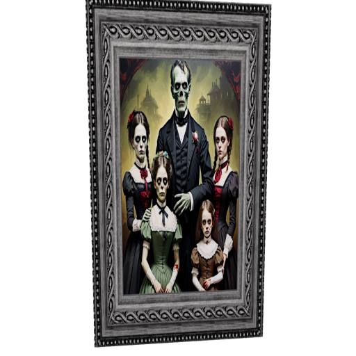 Zombie Family Framed