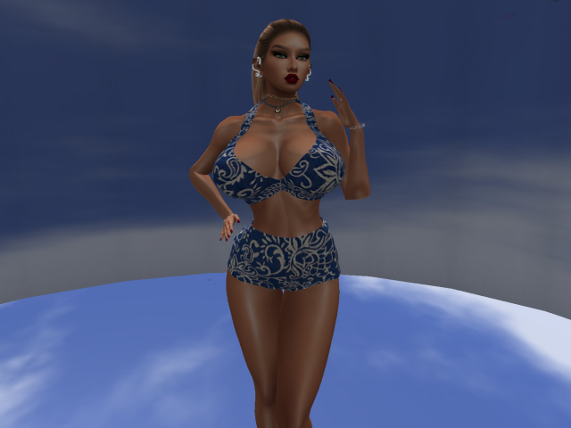 KOKO'S CLOSET HOT PANTS BLUE FLORAL