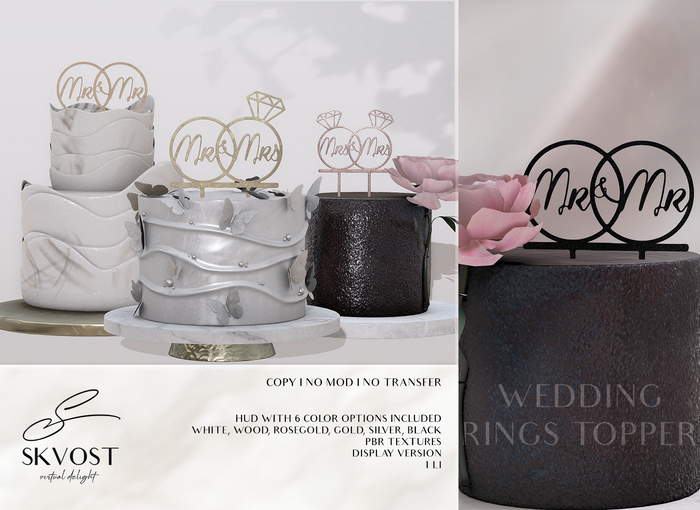SKVOST - Wedding Rings Topper - Mr&Mr