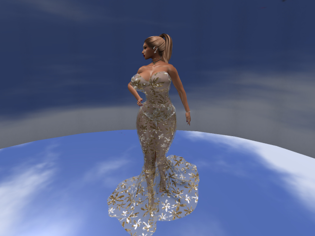 KOKO'S CLOSET MERMAID SKIRT, TOP, PANTIES GOLD