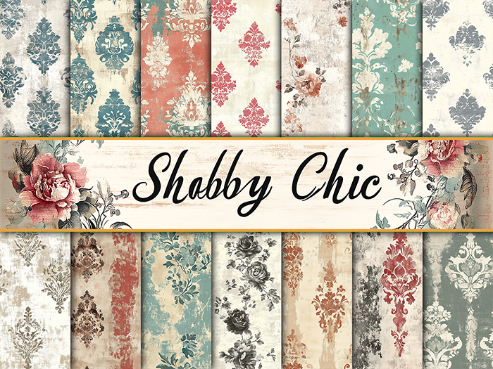 EA Design ♦ Wallpaper Series - Shabby Chic - Set 01