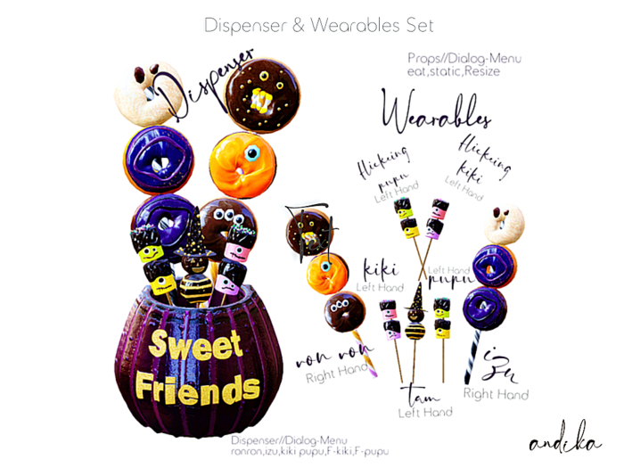 ADD/andika{BOO BOO Friends}Dispenser&Wearable Se