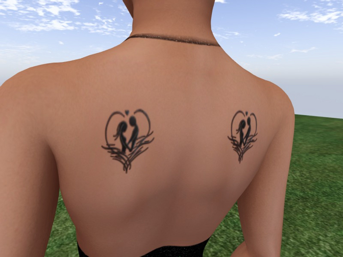 TM Heart Love Tattoo - Left and Right Shoulder - Classic and BOM Bodies