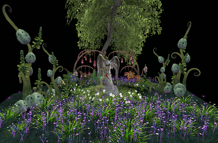 In the shade of the garden