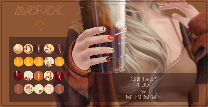 .morok. - Autumn Sweets HUD (for DAE Natural nail modify ver.)