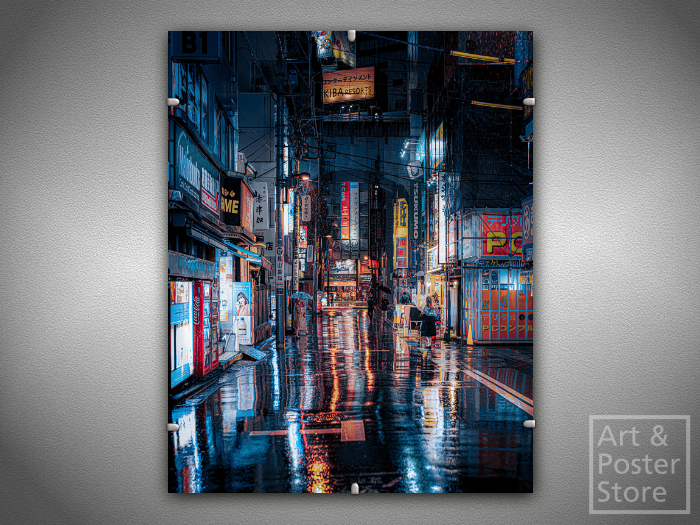 Wet In Japan | Photo Poster | Mesh Clip Frame 