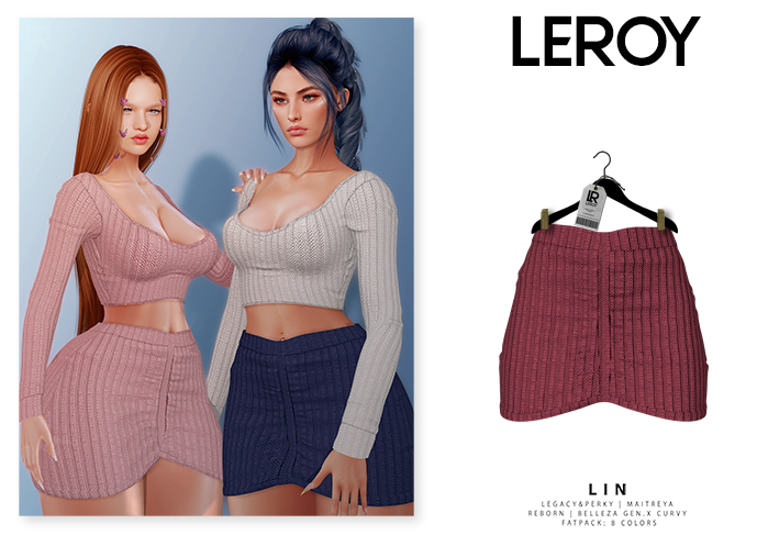 LEROY - Lin Skirt - Cherry