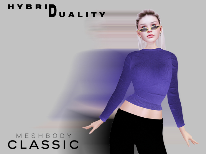 [Hybrid_Duality] Basic T-shirt_ MeshBody Classic (F)_Free Gift