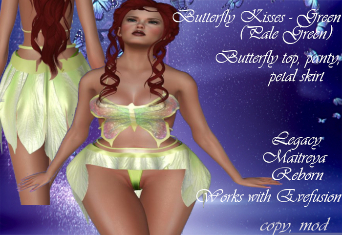 Butterfly Kisses Pale Green