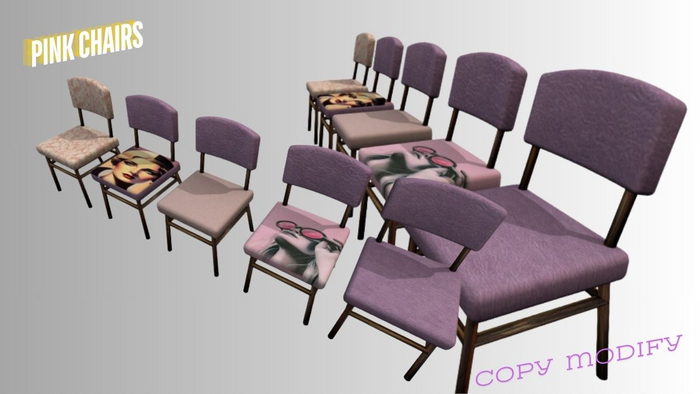 Pink Chairs - Copy & Modify Mesh